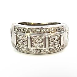 Men’s 10k White Gold Diamond Ring .62 CTW Size 8.5 GP3106823