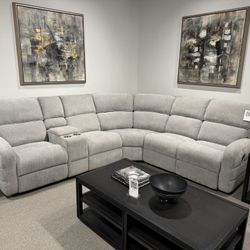 “NEW” 30% SALE 3 Piece Fabric Reclining Sectional
