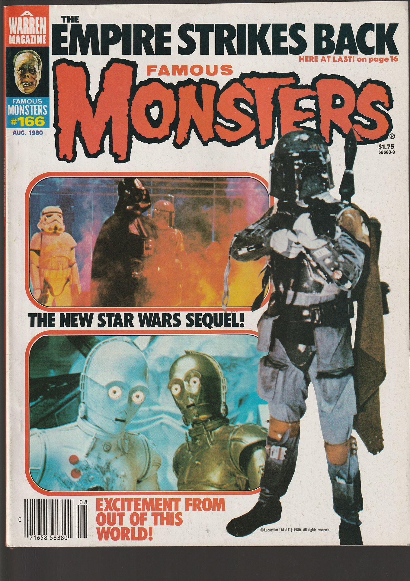 FAMOUS MONSTERS #166 AUG1980 The Empire Strikes Back Boba Fett ($40 OBO) 