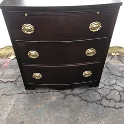 Mahogany server  Bowfront chest dresser