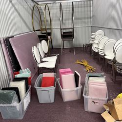 Jumbo gold or silver chair event decor