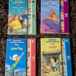 Vintage Disney Golden Sound Story Books Set of 4 Beauty Beast Lion King