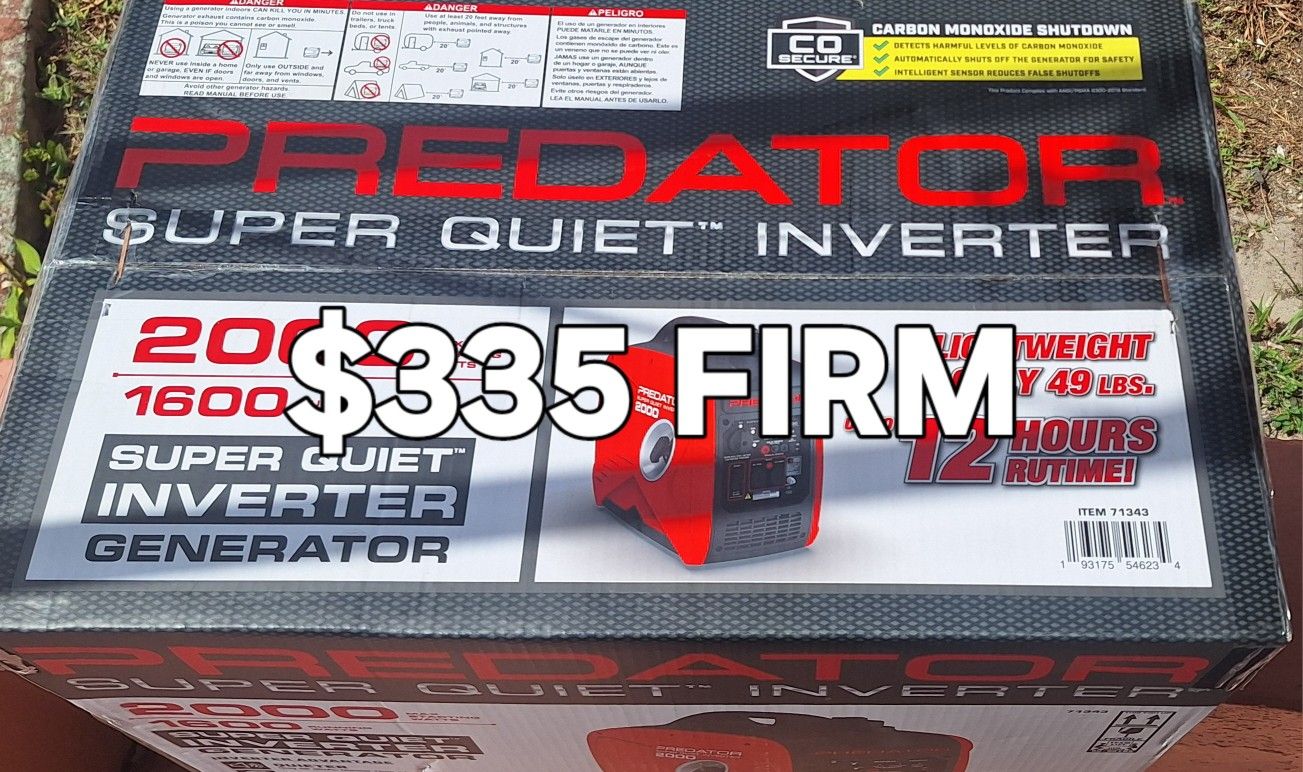 GENERATOR PREDATOR 2000 WATTS SUPER LIGHTWEIGHT