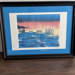 This item is a limited edition "Wetlands I" art print by Grateful Dead musician and artist Jerry Garcia