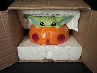 Grogu Baby Yoda Halloween Pumpkin Ceramic Figure