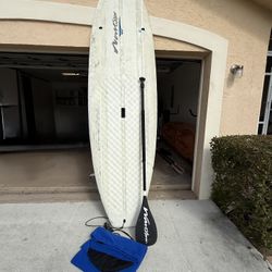 Stand Up Paddle Board (SUP) w/ Paddle & Carry Bag + Rack - Ready to Use