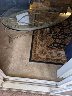 Glass Oval Table