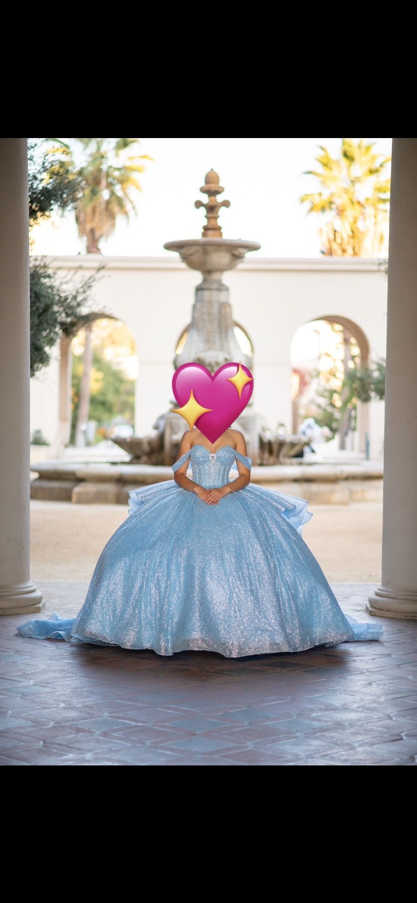 Quinceanera Dress Light Blue Petticoats Included Size 10 purchased at Moda 2000