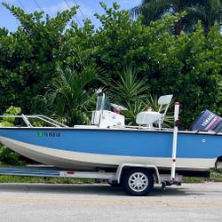 16’ Bay boat with 90hp Motor - all in mint condition