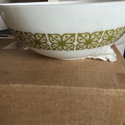 VINTAGE PYREX AUTUMN FLORAL CINDERELLA BOWL 