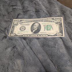 Very Fine Condition 1934 C Series $10- ($45)