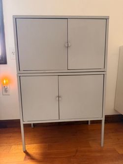 IKEA LIXHULT Grey Metal Cabinet Set – Discontinued