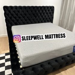 NEW KING BED FRAME WITH MATRRESS 