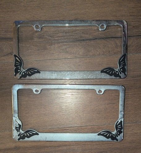 Black Butterfly License Plate Cover