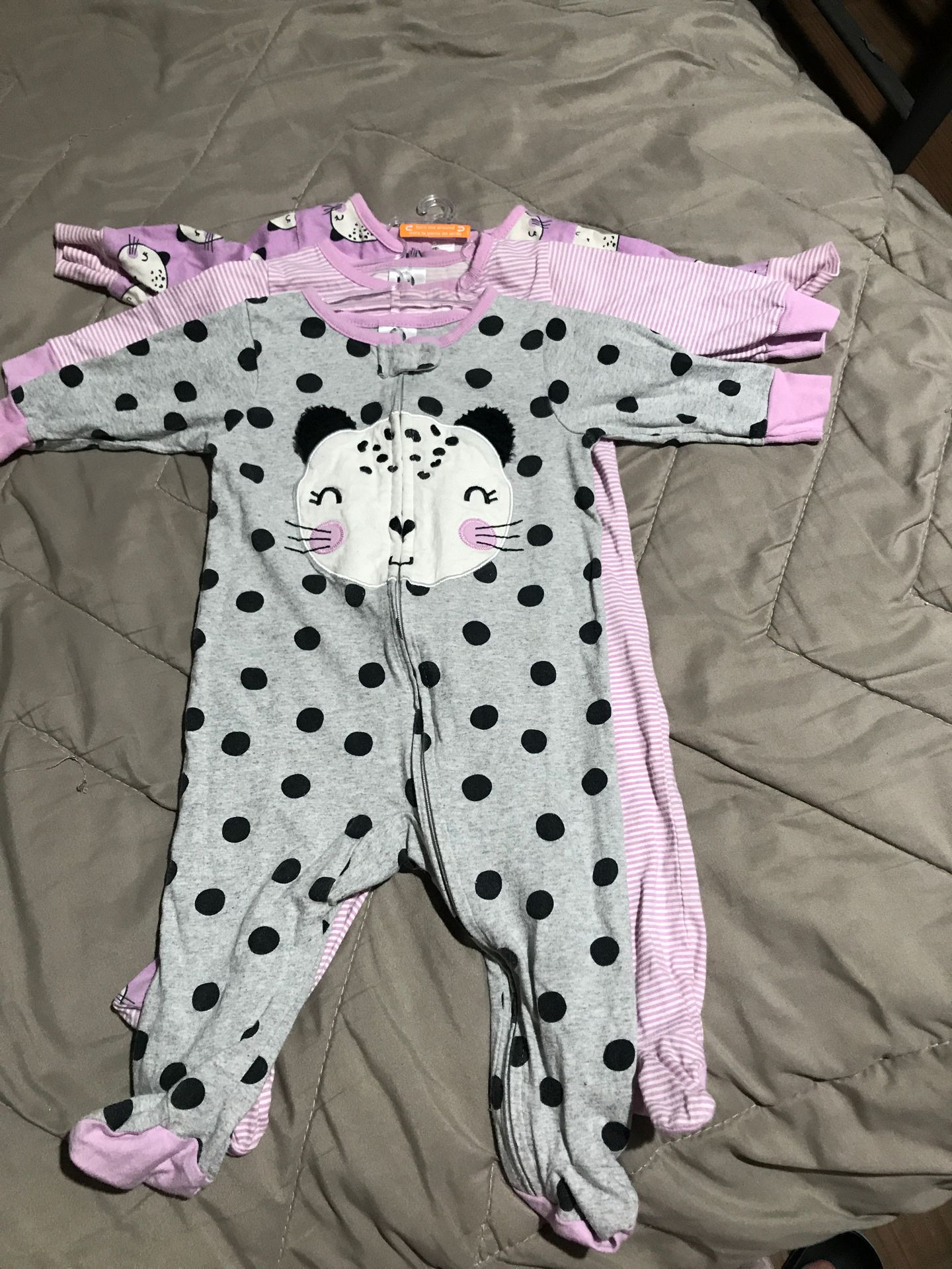 SET of 3 Baby pjs size 3-6 months