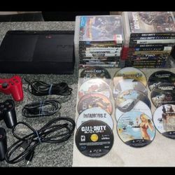 Sony PlayStation 3 Super Slim 250GB CECH-4001B W/30+ Games