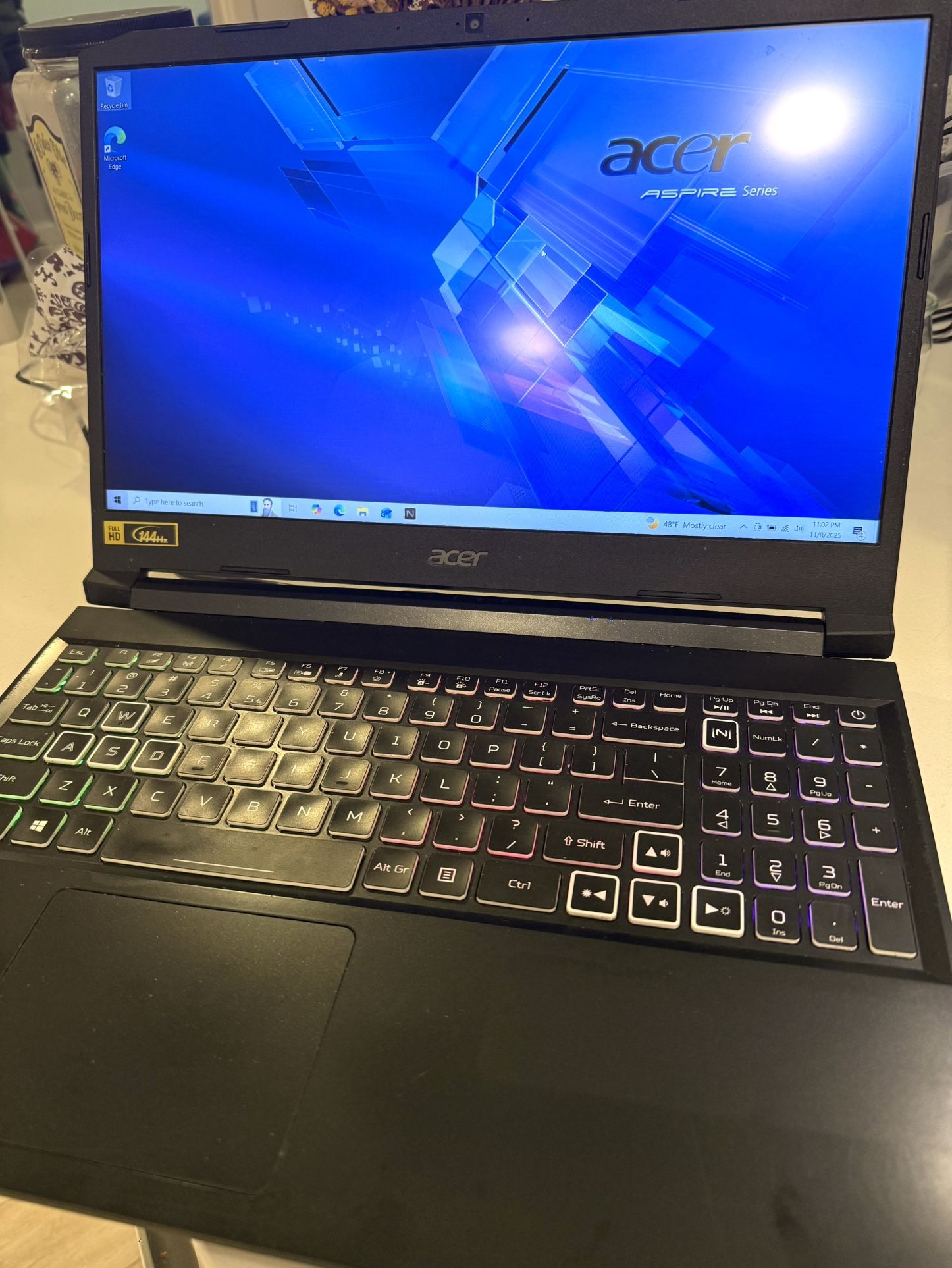 Gaming Laptop — i7-11800H / RTX 3050 / 16GB RAM / 512GB SSD / 15.6” 1080p 144Hz