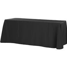 10 90 by 132 black tablecloth