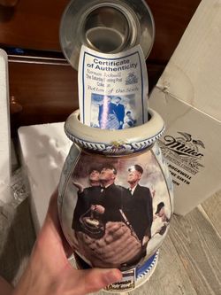 2001 Miller Brewing Norman Rockwell "Bottom of the Sixth" Beer Stein with COA