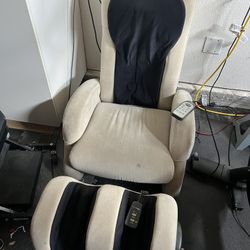 Ottoman 2.0 Massager Ijoy Massage Chair Calf Back Full Beige Lounger Electric