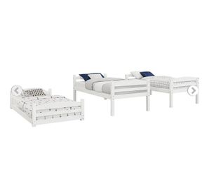 White Triple Bunk Bed