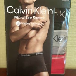 Brand New Calvin Klein Men’s Boxer Briefs – 3 Pack – Size M – Microfiber Stretch 