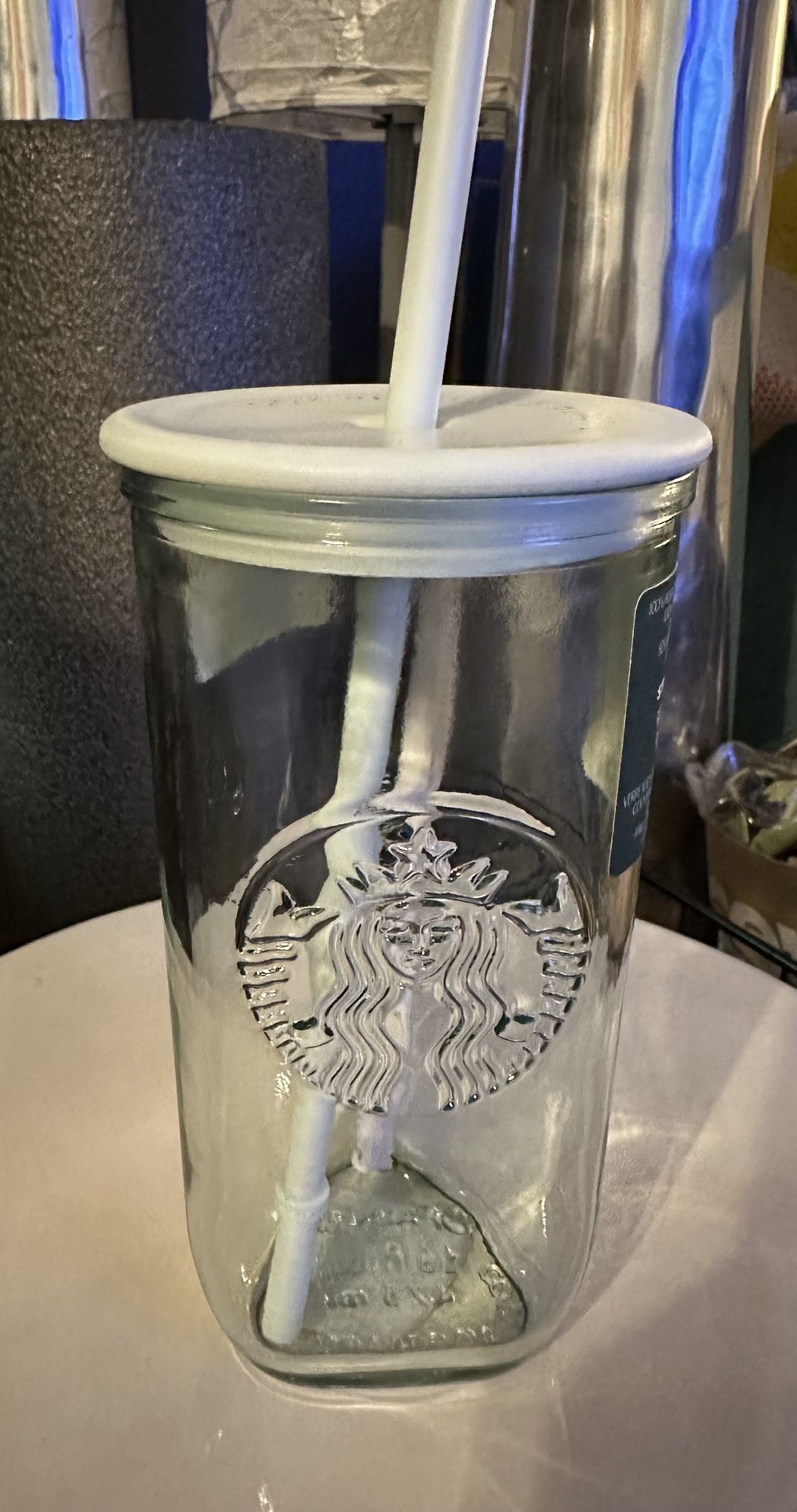 New 2023 Starbucks Recycled Glass Mint Grande Cold Cup Tumbler