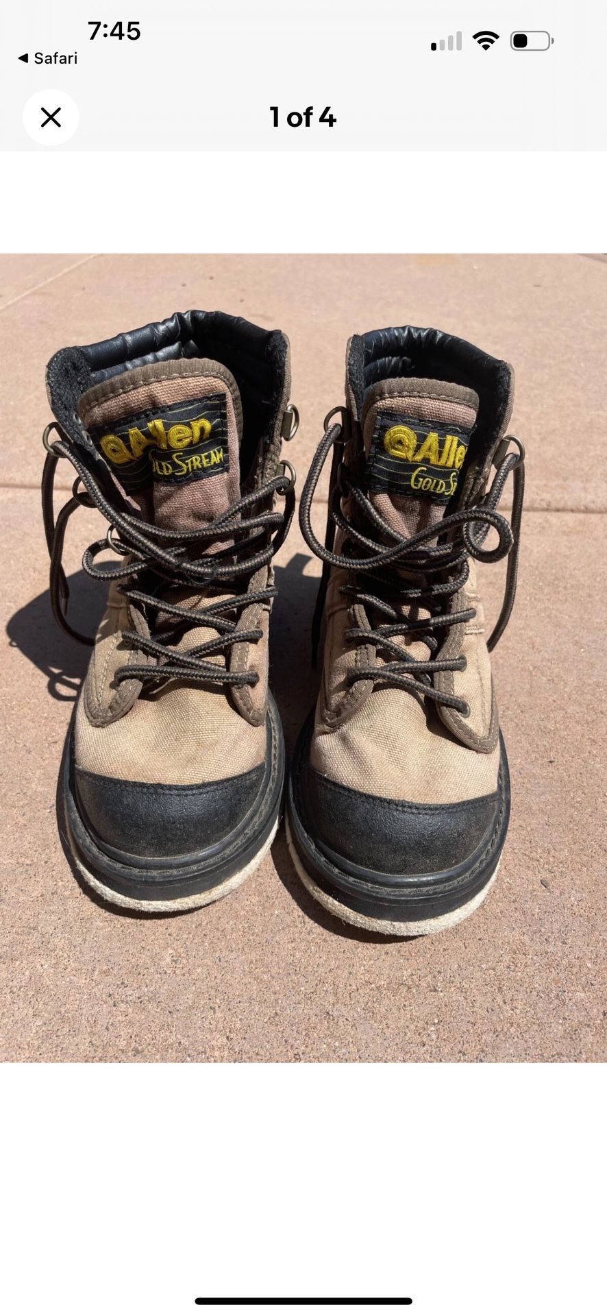 Allen Gold Stream Fly Fishing Wading Boots. brand new, size 12