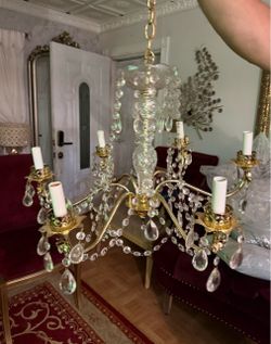 New chandelier gold color beautiful style including vases