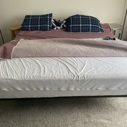 Zinus 12 Inch Memory Foam Mattress Along With Frame 