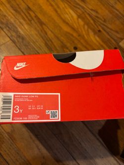 Nike Dunk Low PS White Mint Foam Size 3Y