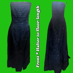 Formal Black Halter-style Dress