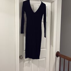 Long sleeve black bodycon Dress