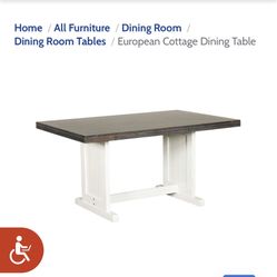 Cottage Style Table With 2 Benches