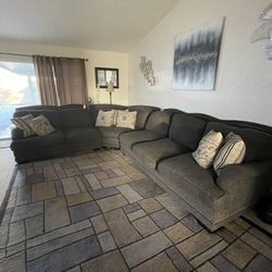 Dark Grey Sectional Couch 