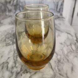 Bronze Vintage Glass Cups