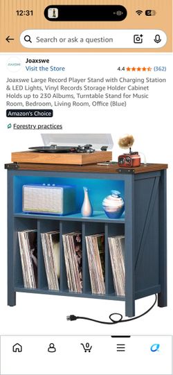 Large record player stand