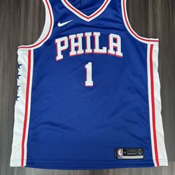 Nike Philadelphia 76ers Sixers Mike Scott #1 Dri-Fit Swingman Jersey Men’s 52 XL