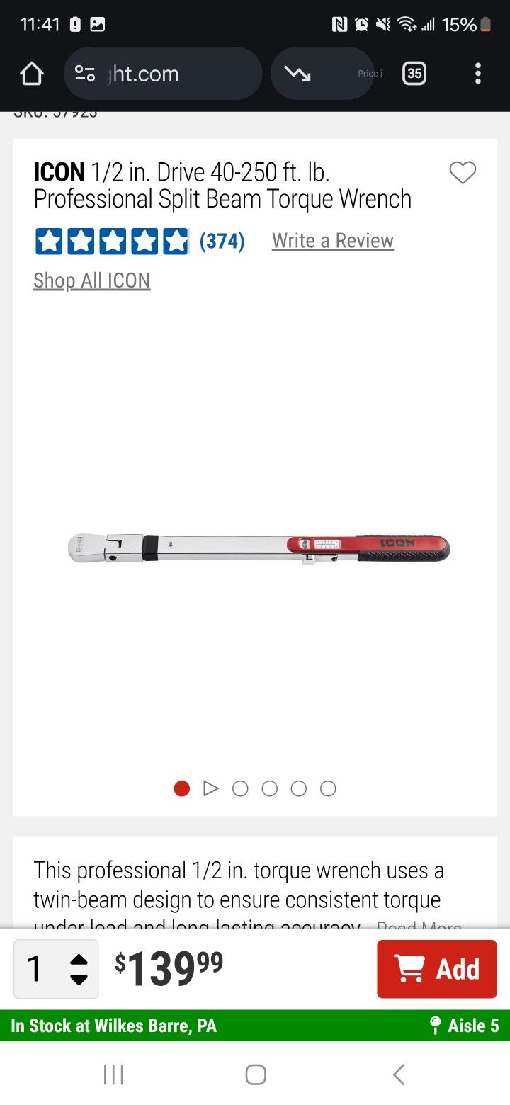 Icon 1/2" Torque Wrench