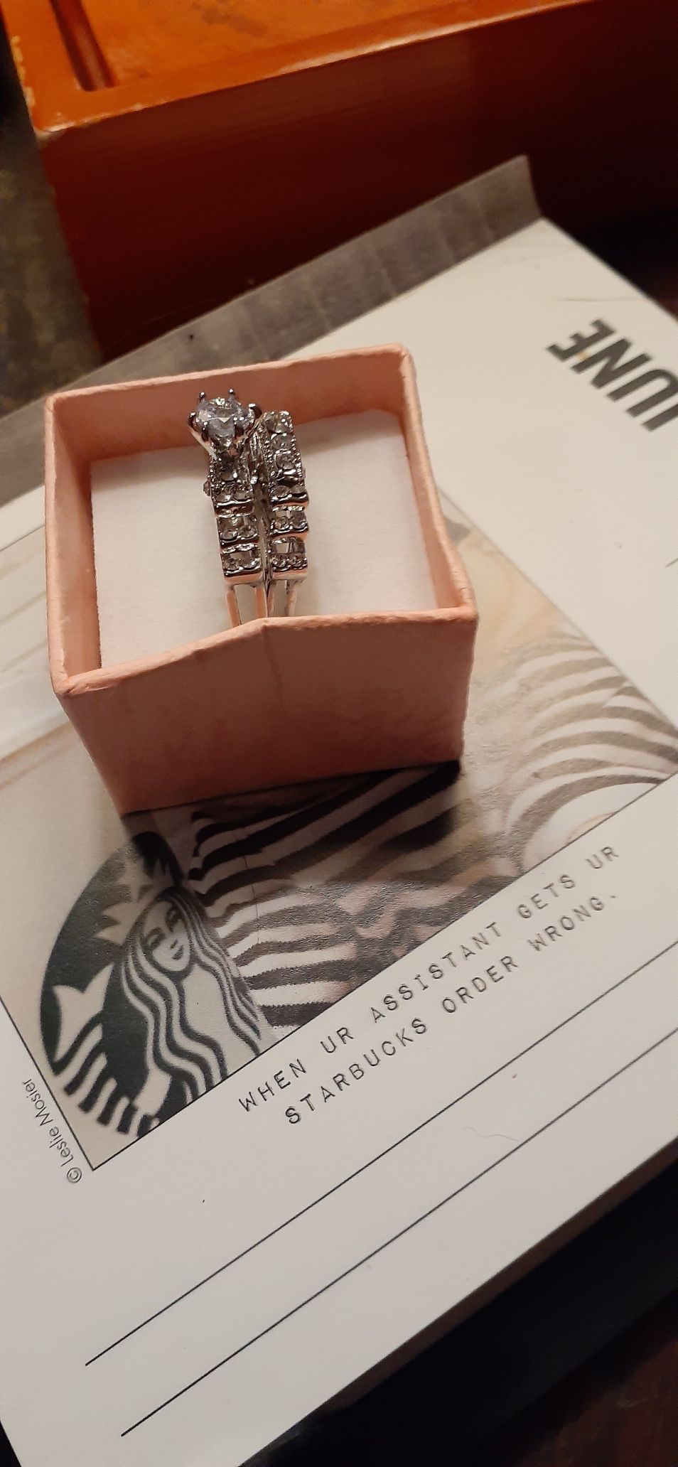 Womens wedding ring set snaps together