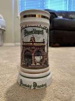 Czechoslovakian Beer Tankard Mug - Purchased at Pilsner Urquell Brewery