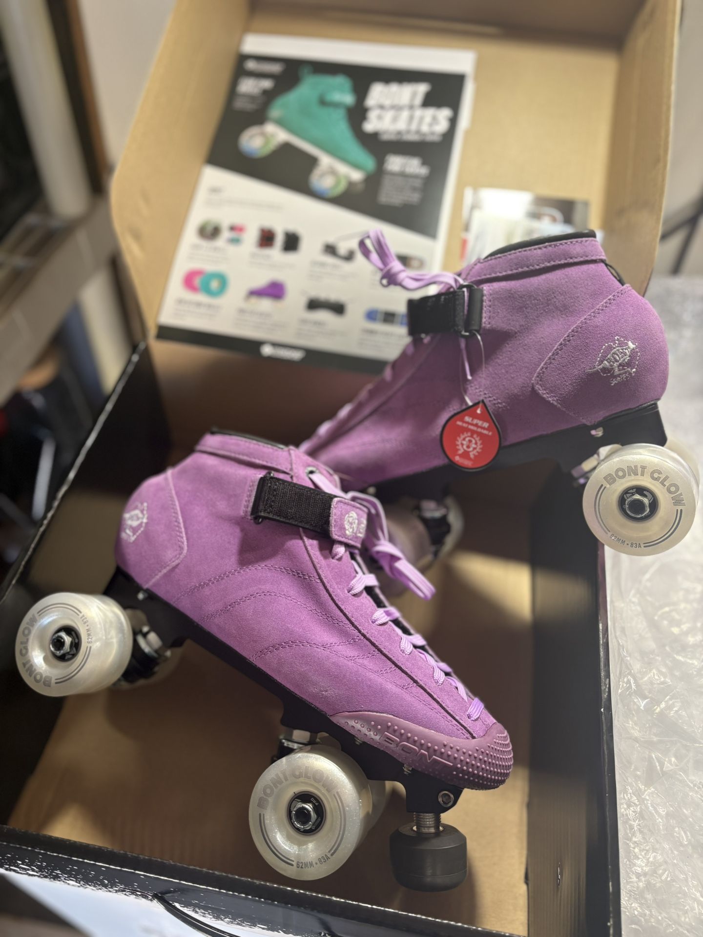 Prostar Purple Suede Professional Roller Skates