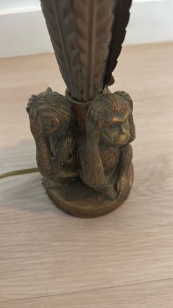 Table Lamp with three monkeys.