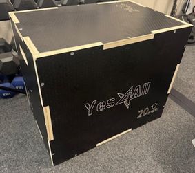 LABOR DAY SPECIAL NOW  $120 3 in 1  20X24X30"  Non-Slip Wooden Plyo Box BLACK, Step Up for Workout, Plyometric