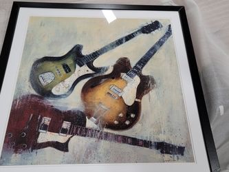 Multiple Guitar Painting ( As Is)