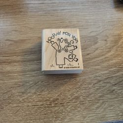 Horay For you Mouse Wooden Stamp