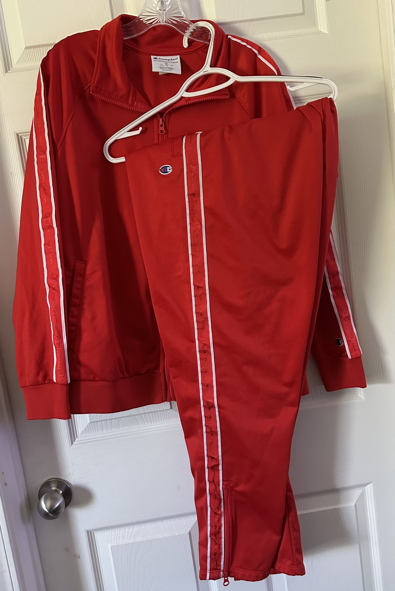 Champion Red & White Jogging Set