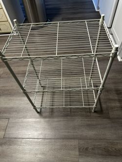 Three Tier Metal Wire Shelving Unit