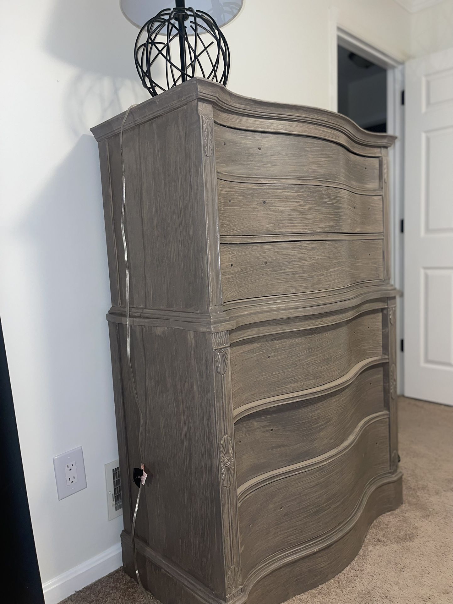 Refinished Real Wood Dresser 