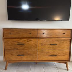 Dresser, Living Spaces Alton Cherry Dresser